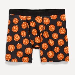 Old Navy Halloween Pumpkin Jack O’Lantern Soft-Washed Boxer Briefs - 6.25 inch
